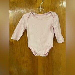 Pact Light Pink 100% Cotton 6-9M Onesie with Snap Buttons